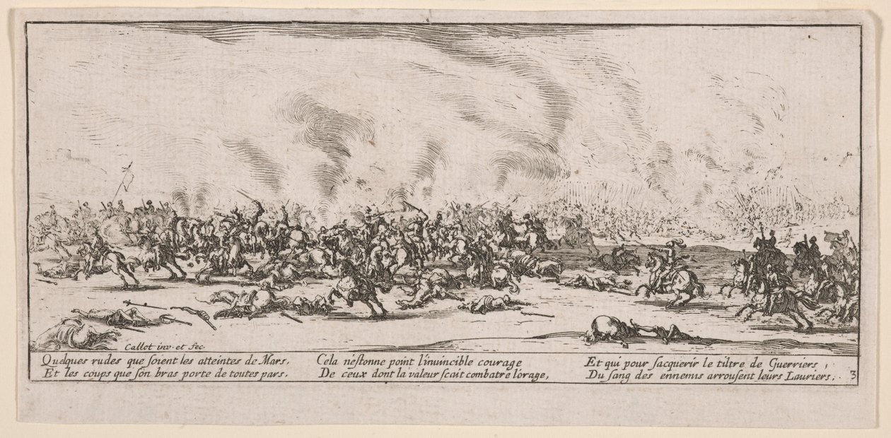 The Battle, illustration från The Large Miseries of War av Jacques Callot