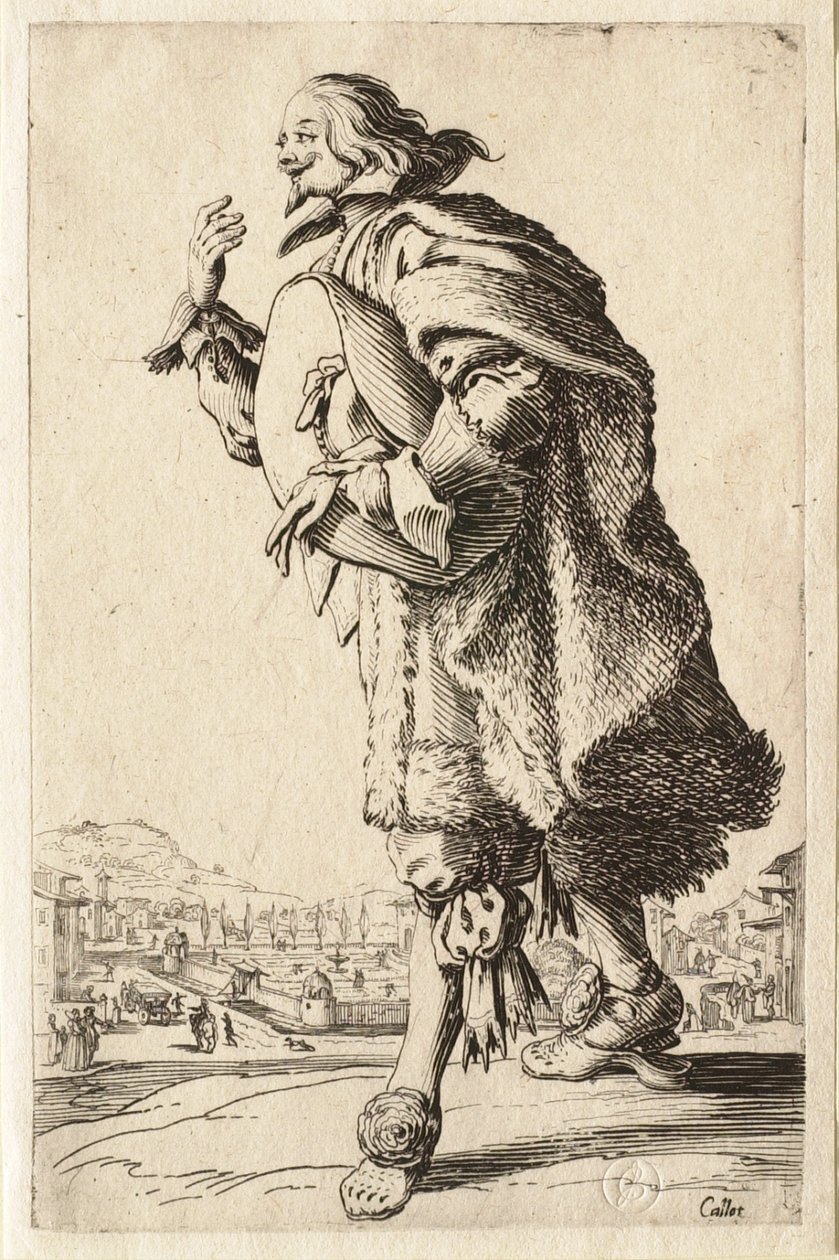 Adeln: Adelsmannen som hälsar med hatten under armen av Jacques Callot