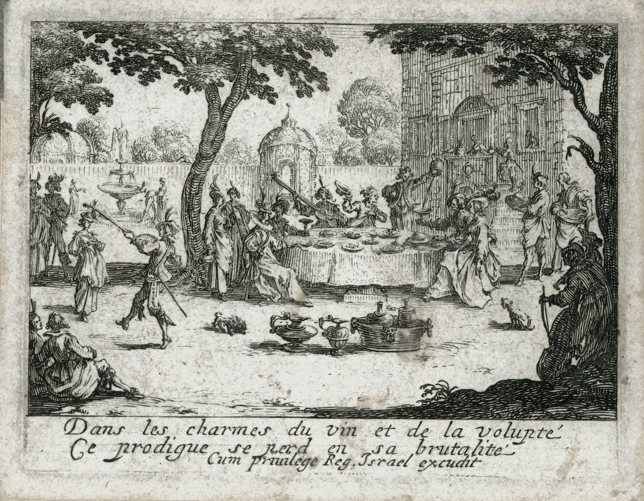 Den förlorade sonens liv ... (gravyr) av Jacques Callot