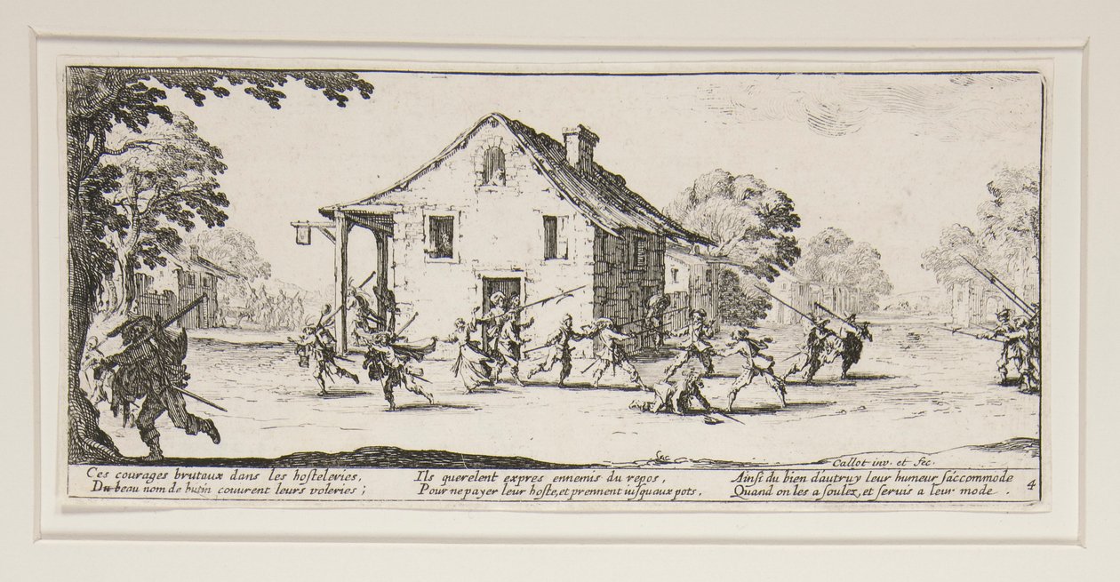 The Marauder, tallrik 4 från serien The Great Miseries of War av Jacques Callot