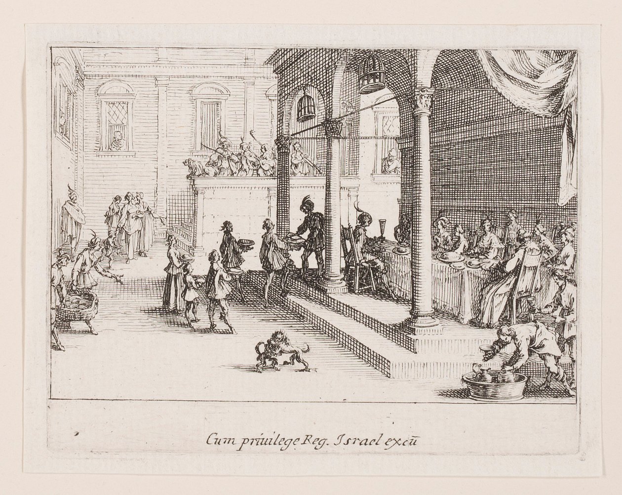 Le festin (banketten), från serien La vie de l av Jacques Callot