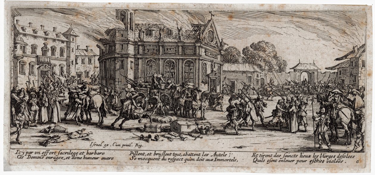 Krigets elände och olyckor ... (gravyr) av Jacques Callot
