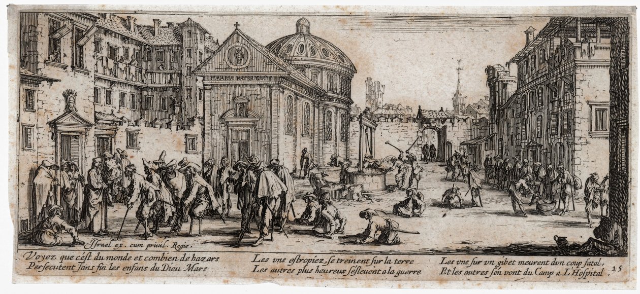 Krigets elände och olyckor ... (gravyr) av Jacques Callot