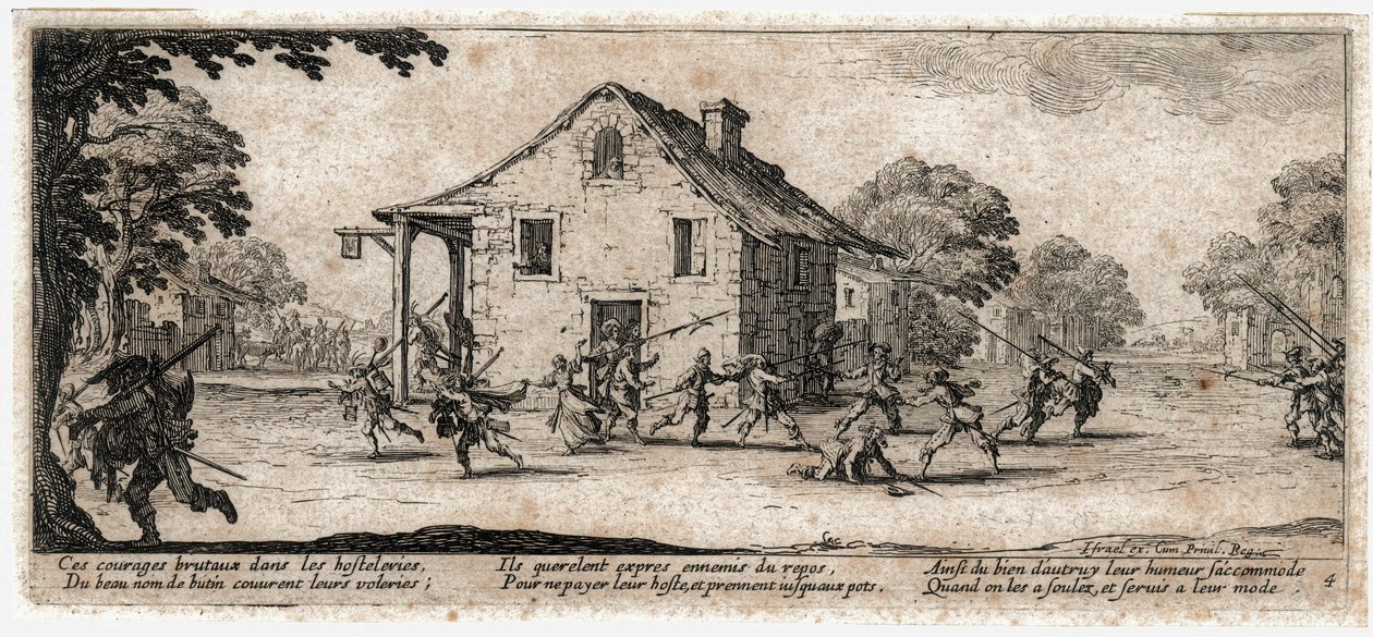 Krigets elände och olyckor ... (gravyr) av Jacques Callot