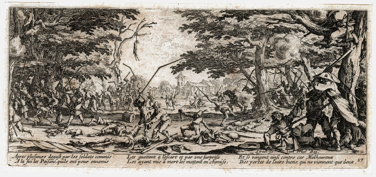 Krigets elände och olyckor ... (gravyr) av Jacques Callot