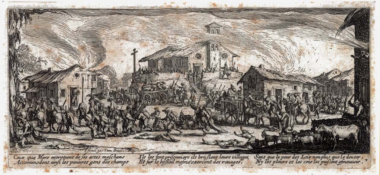 Krigets elände och olyckor ... (gravyr) av Jacques Callot