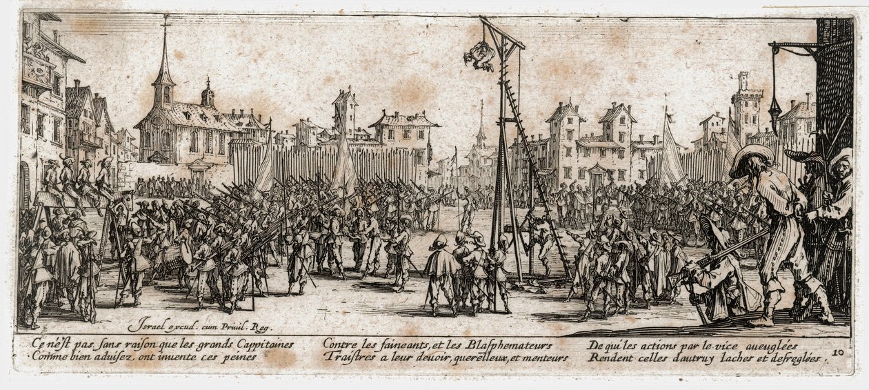 Krigets elände och olyckor ... (gravyr) av Jacques Callot