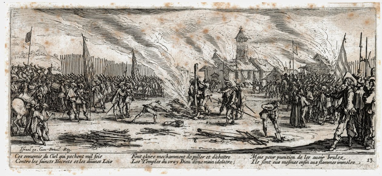 Krigets elände och olyckor ... (gravyr) av Jacques Callot