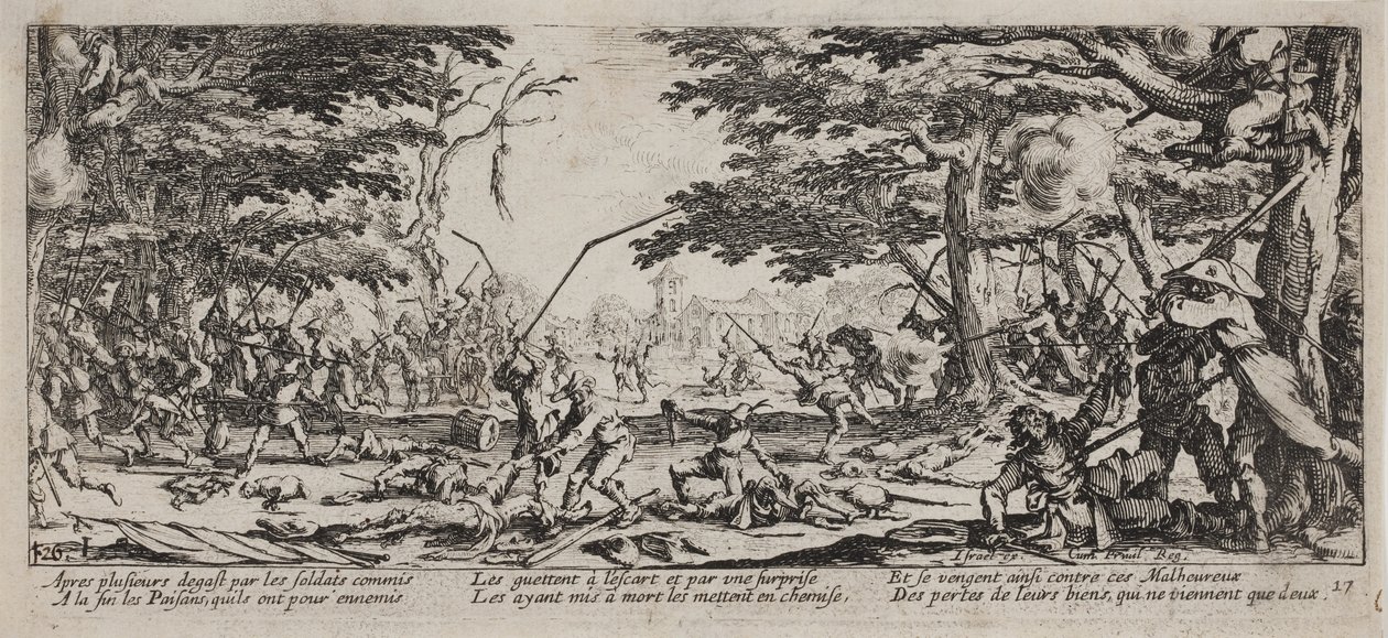 Krigets miseries and misfortunes (blad 17) av Jacques Callot