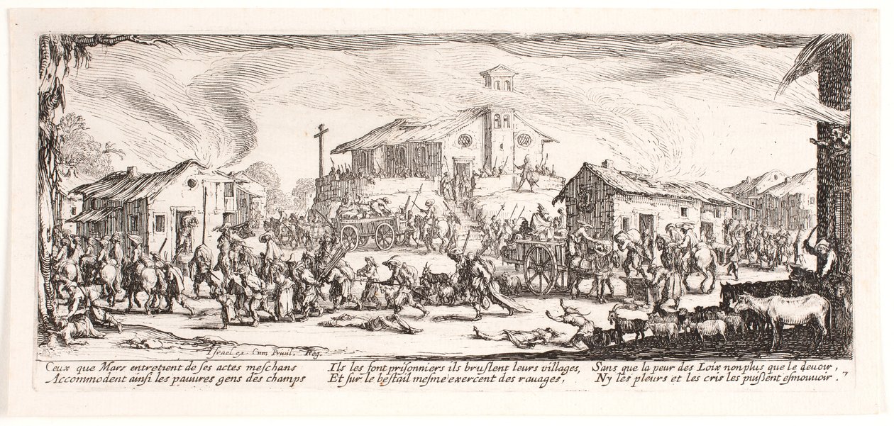 Krigets miseries and misfortunes (blad 7) av Jacques Callot