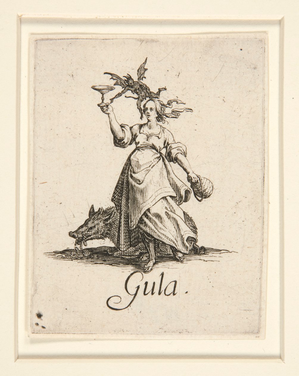 De sju dödssynderna: La Gourmandise (frosseri) av Jacques Callot