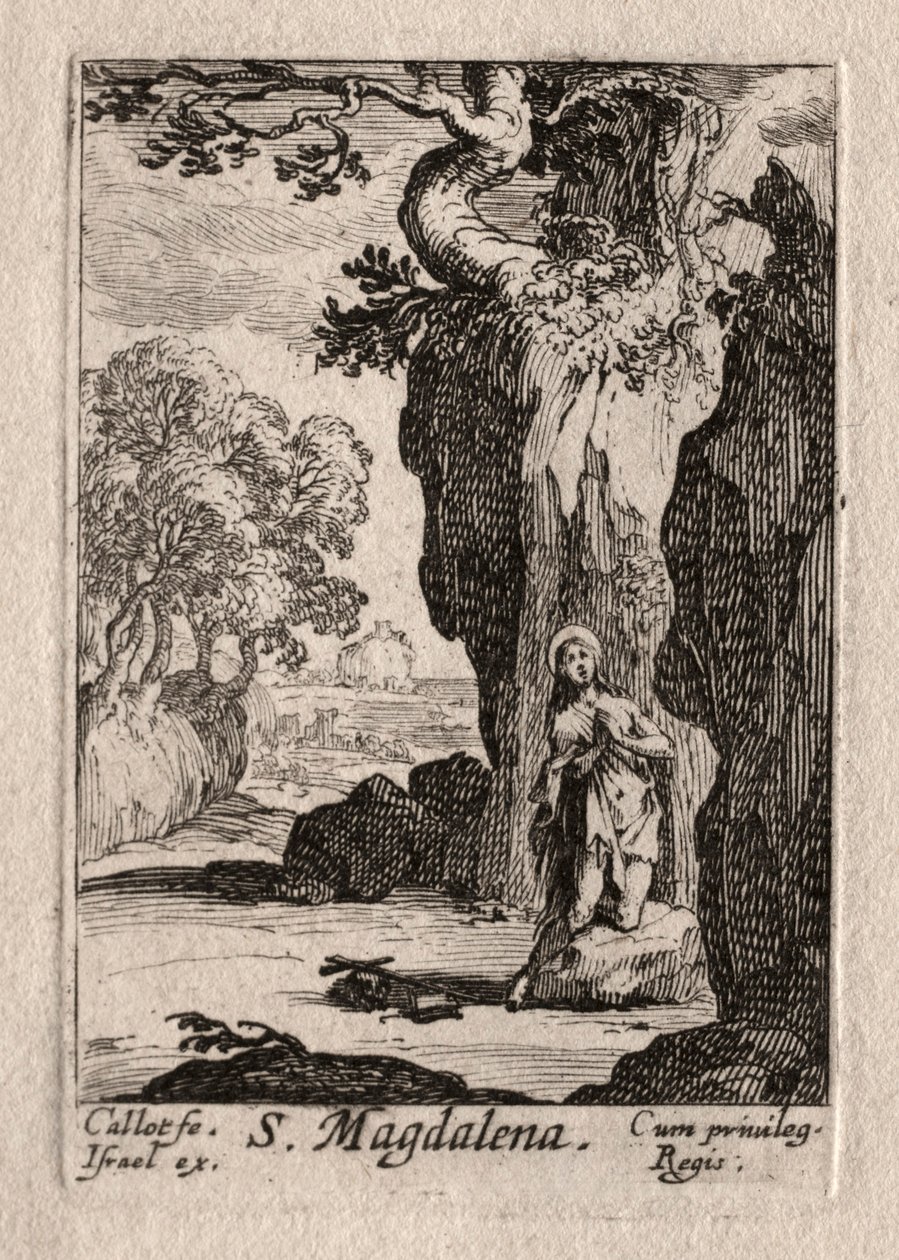 The Penitents: St. Madeleine ångerfull. av Jacques Callot