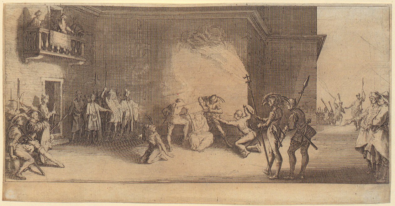 Den sista måltiden, blad 2 i serien ”Den stora passion” av Jacques Callot
