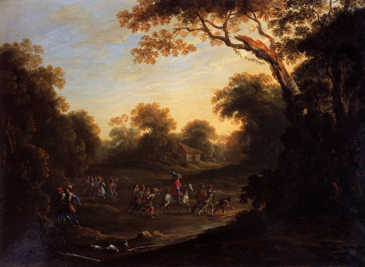 En soldats, brottslingar och fångars liv (olja på koppar) av Jacques Callot