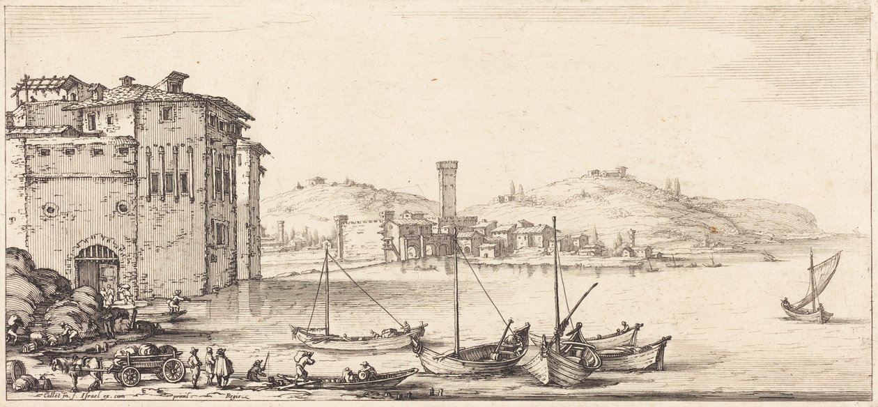 Lastning av varor av Jacques Callot
