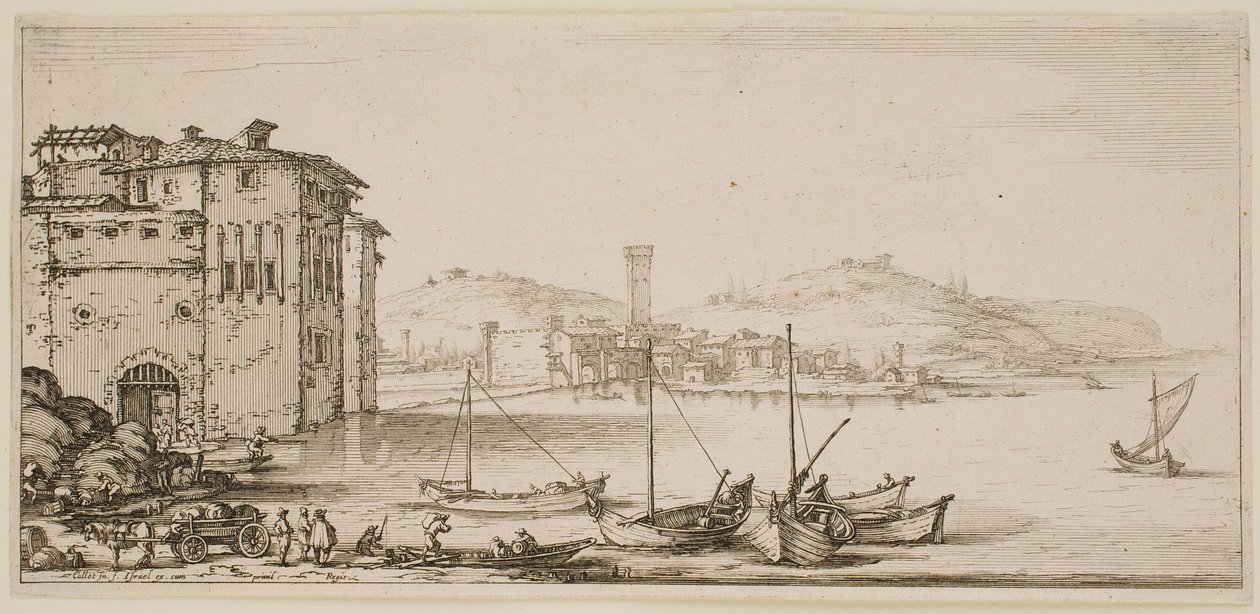 Lastning av varor, ur serien ”Florens landskap” av Jacques Callot
