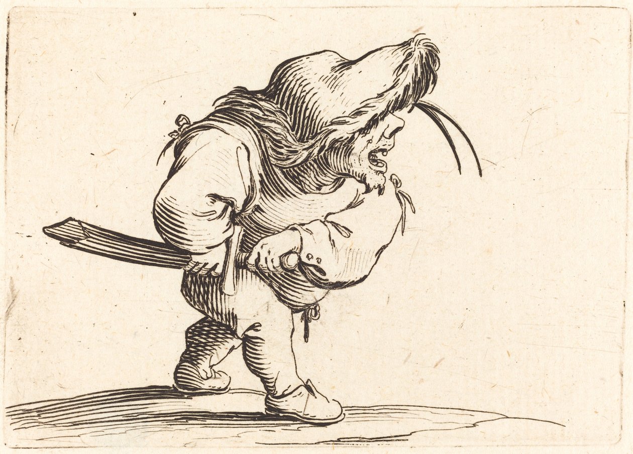 Man som förbereder sig för att dra sitt svärd, ca. 1622. av Jacques Callot