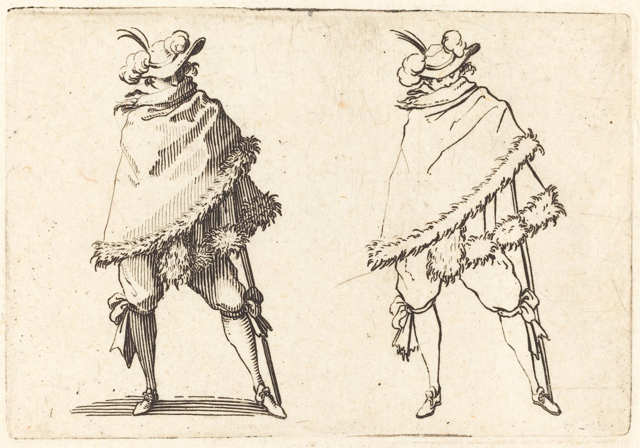 Man insvept i sin mantel av Jacques Callot