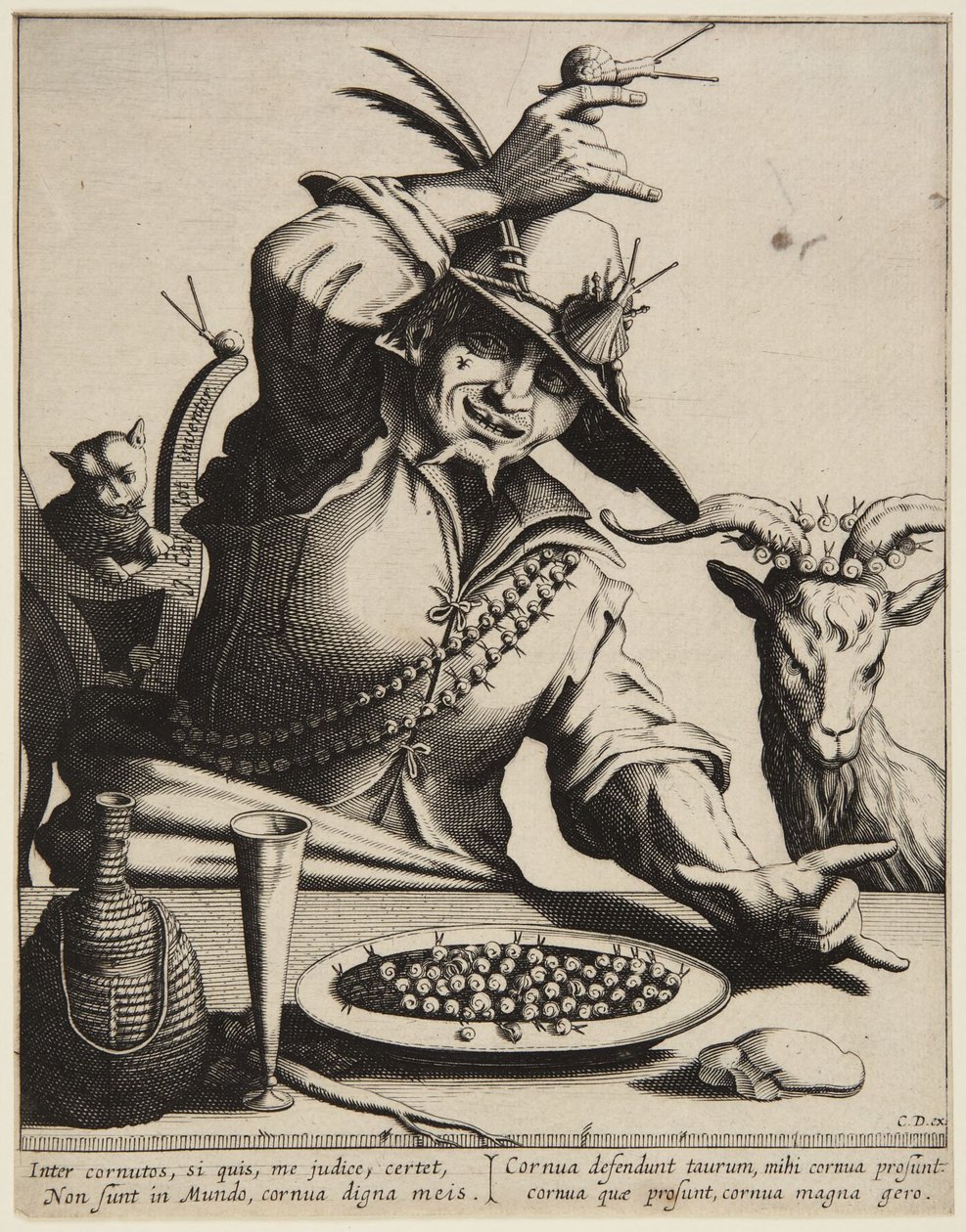 Man med sniglar av Jacques Callot