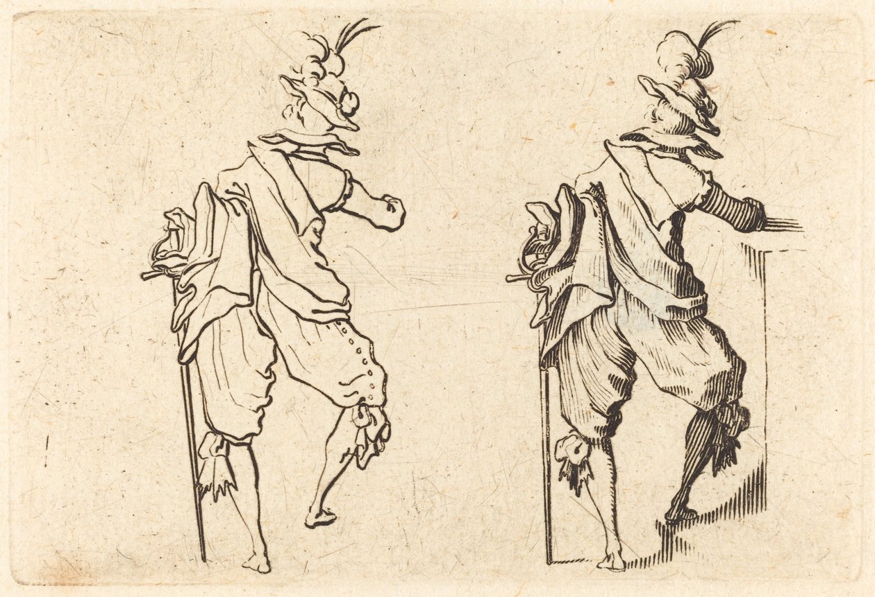 Man med svärd av Jacques Callot