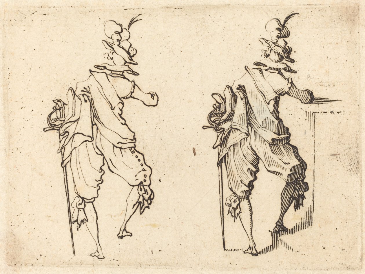 Man med svärd av Jacques Callot