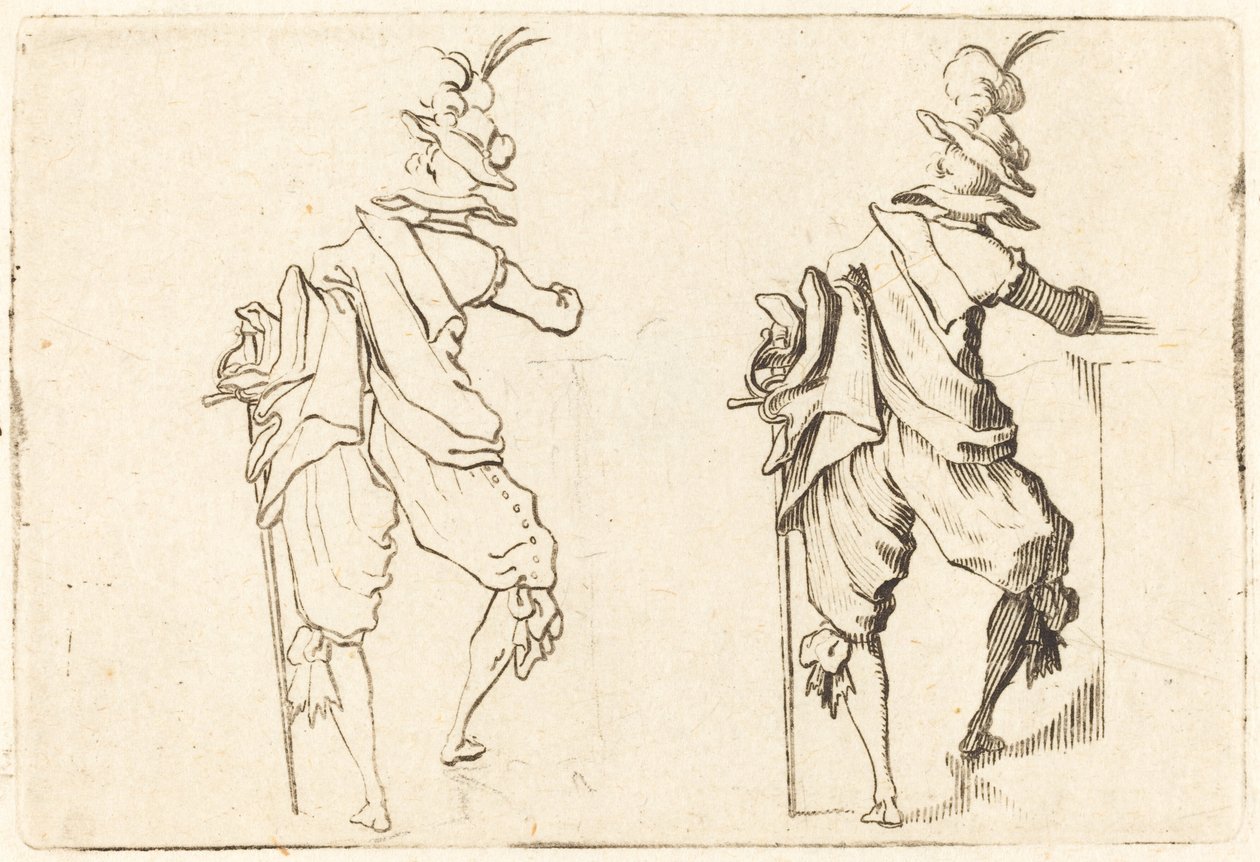 Man med svärd, ca. 1622. av Jacques Callot