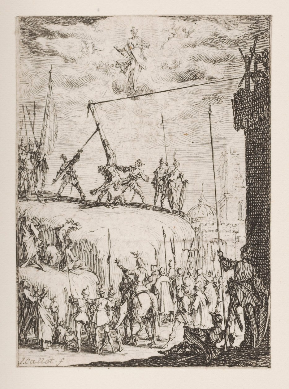 Peters martyrskap, nej. 4 från Apostlarnas martyrskap av Jacques Callot