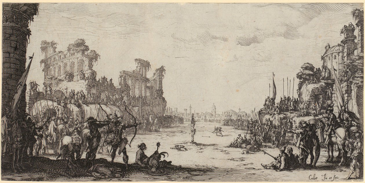 Den helige Sebastians martyrium av Jacques Callot