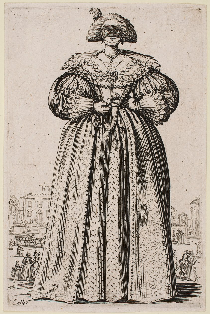 Masked Lady, från serien "The Nobility of Lorraine" av Jacques Callot