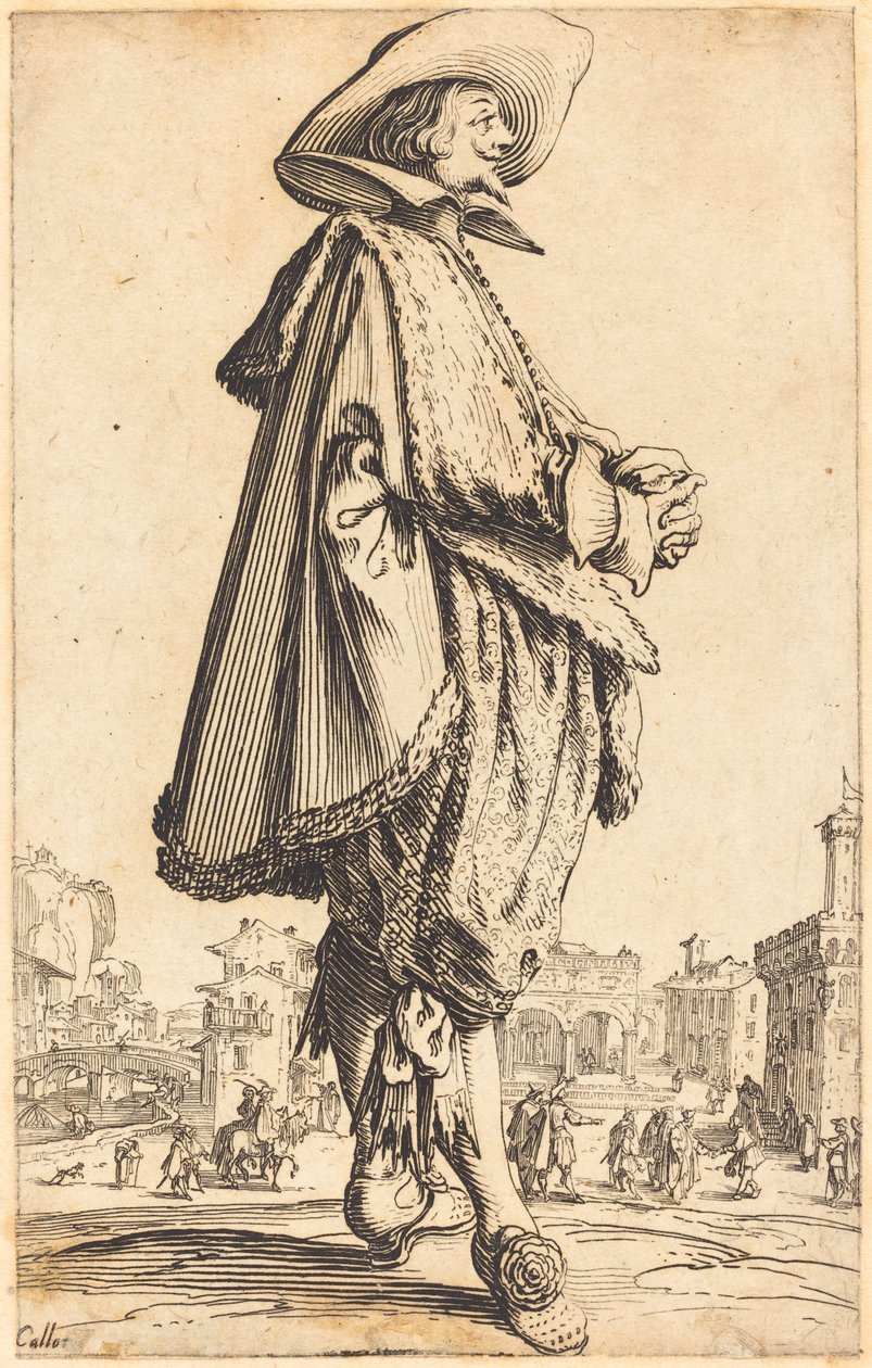 Adel man med vikta händer av Jacques Callot