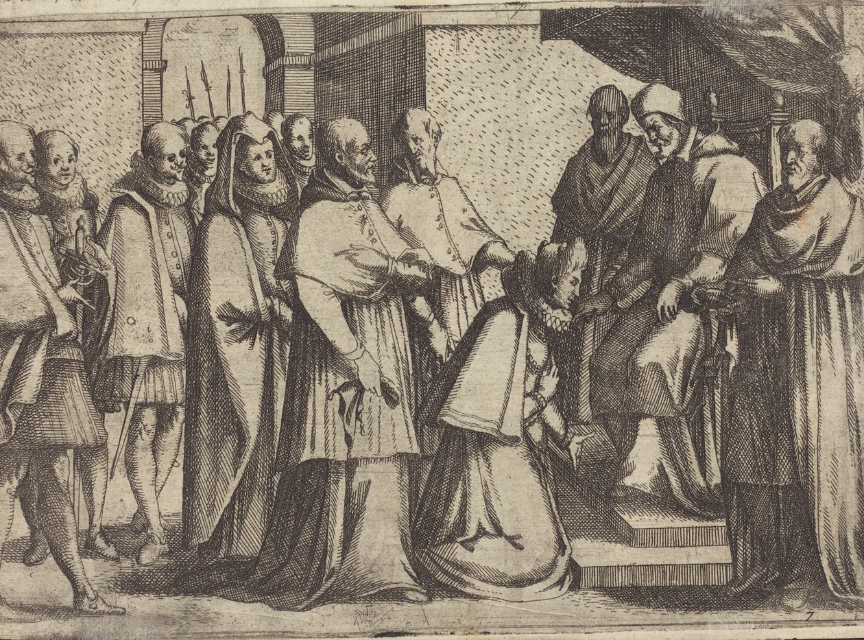 Påvlig publik [verso] av Jacques Callot