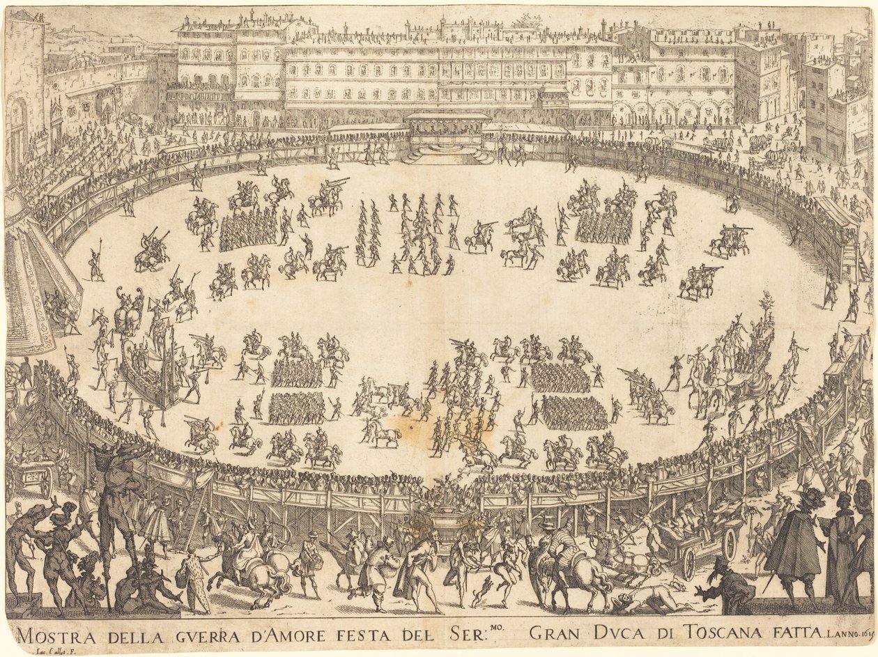 Parad i amfiteatern av Jacques Callot