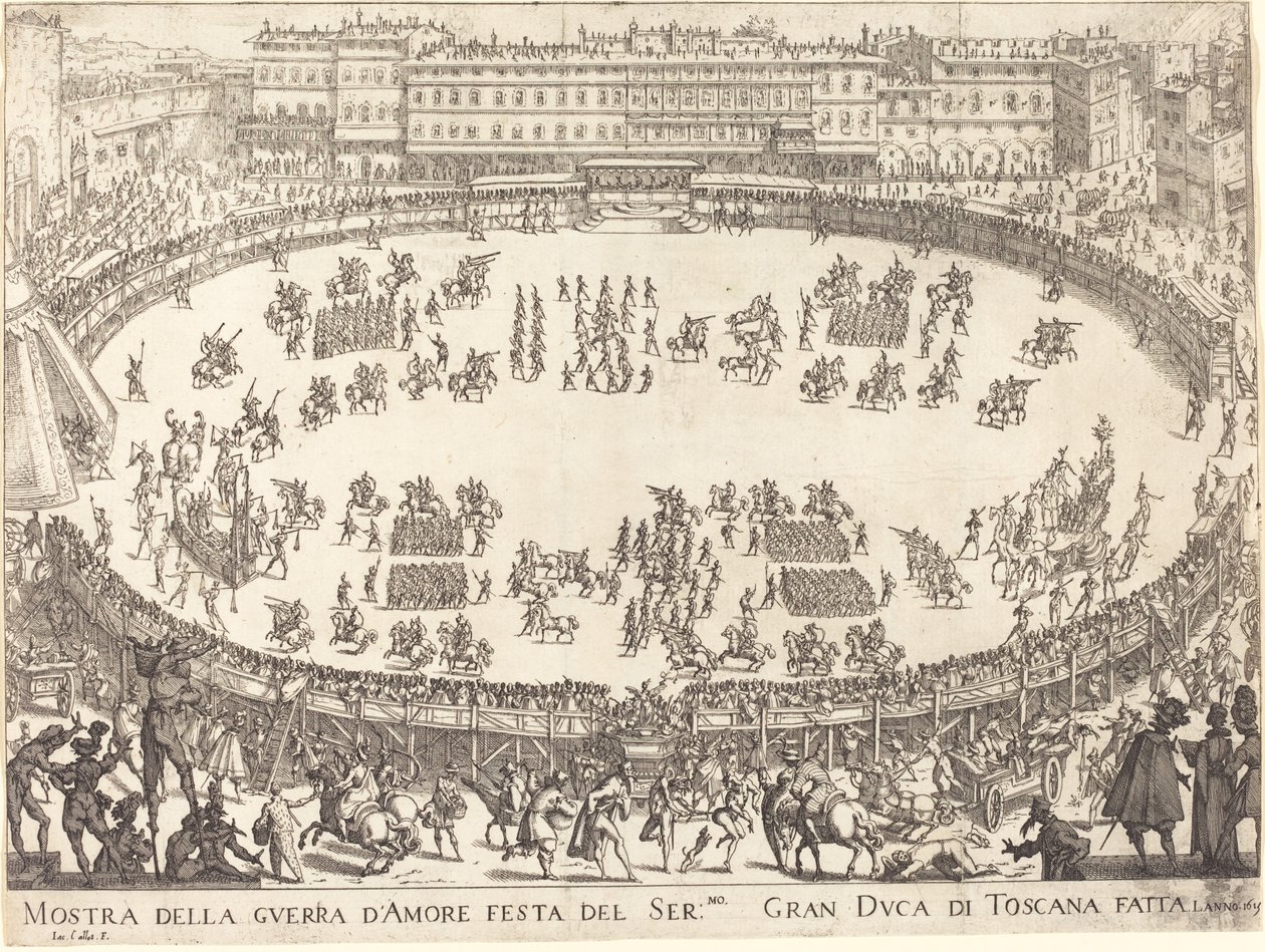 Parad i amfiteatern av Jacques Callot