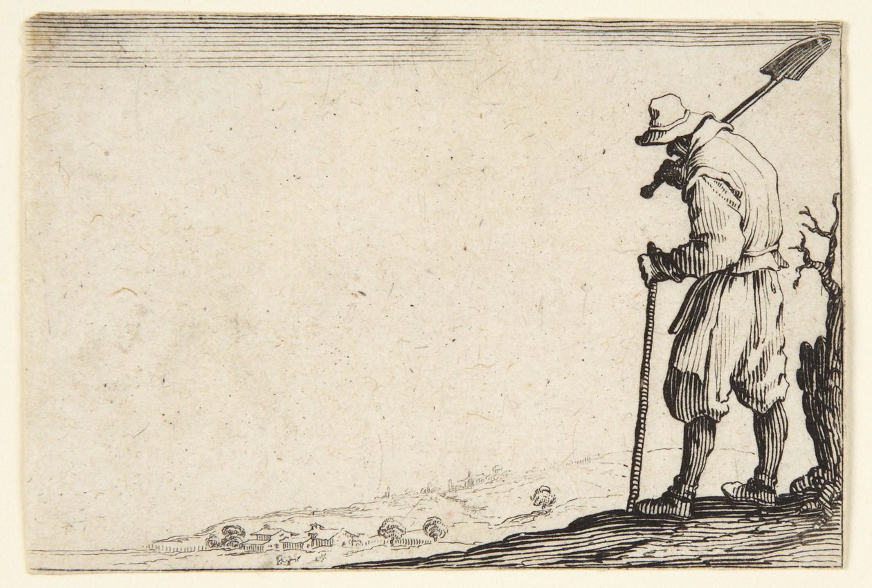 Bonde med en spade på axeln av Jacques Callot