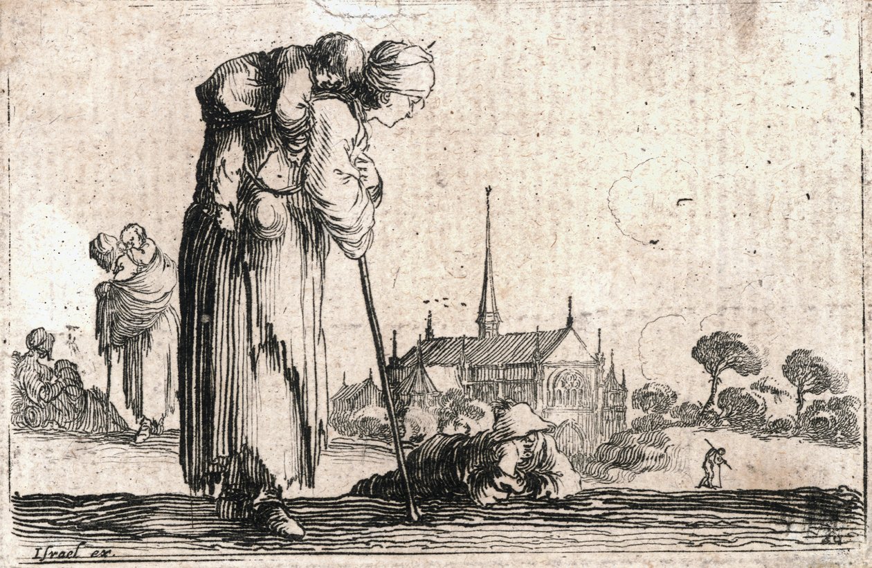 Bondekvinna (gravyr) av Jacques Callot