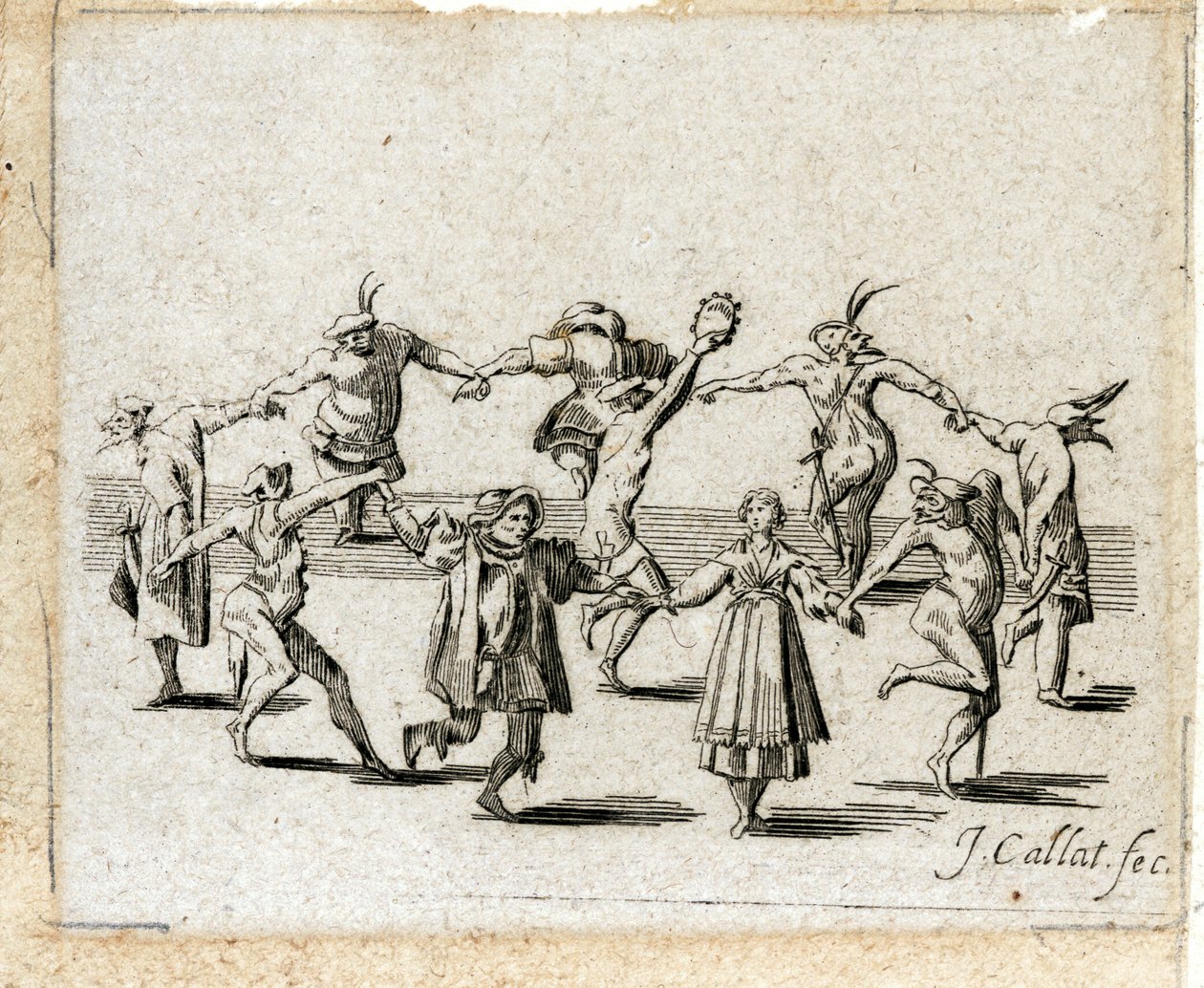 Böndernas dans av Jacques Callot