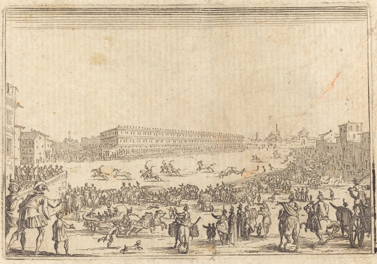 Piazza vid Porta al Prato av Jacques Callot