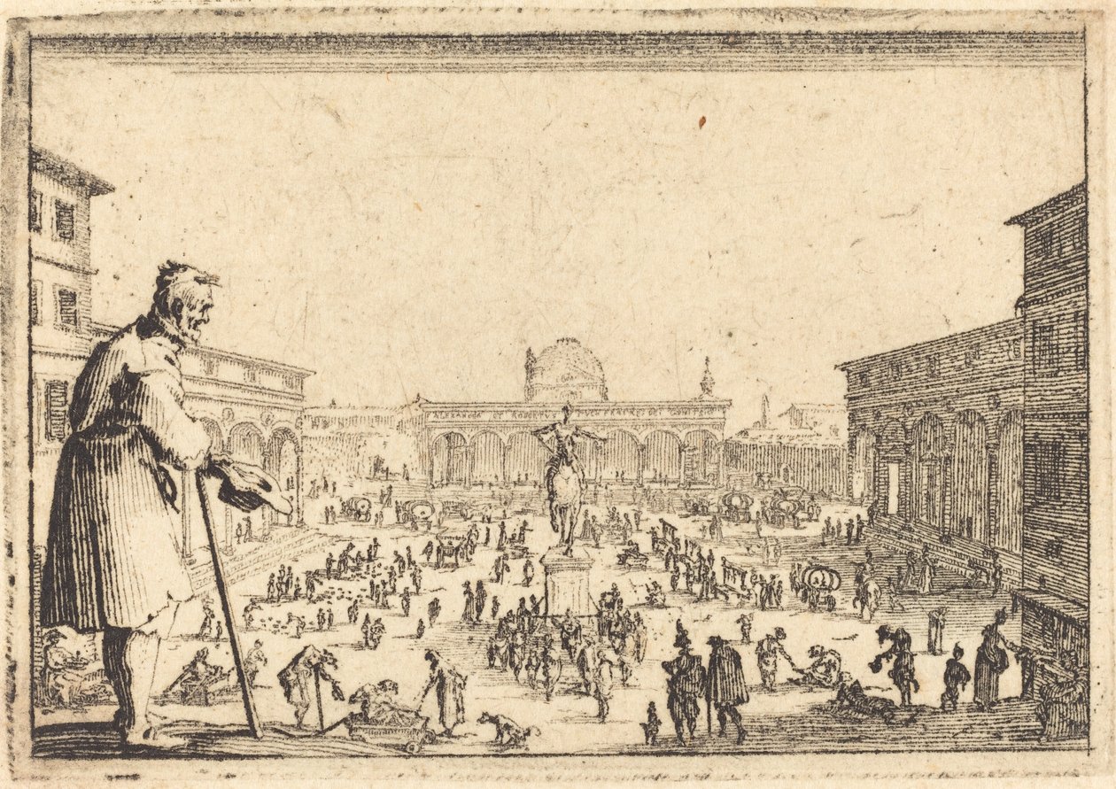 Piazza SS. Annunziata, Florens av Jacques Callot