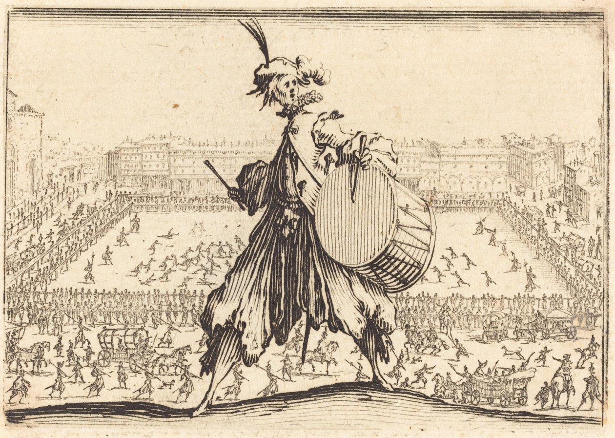 Piazza Santa Croce, Florens, ca. 1617. av Jacques Callot