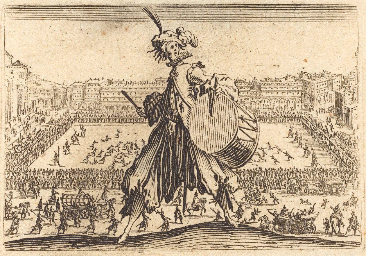 Piazza Santa Croce, Florens, ca. 1622. av Jacques Callot