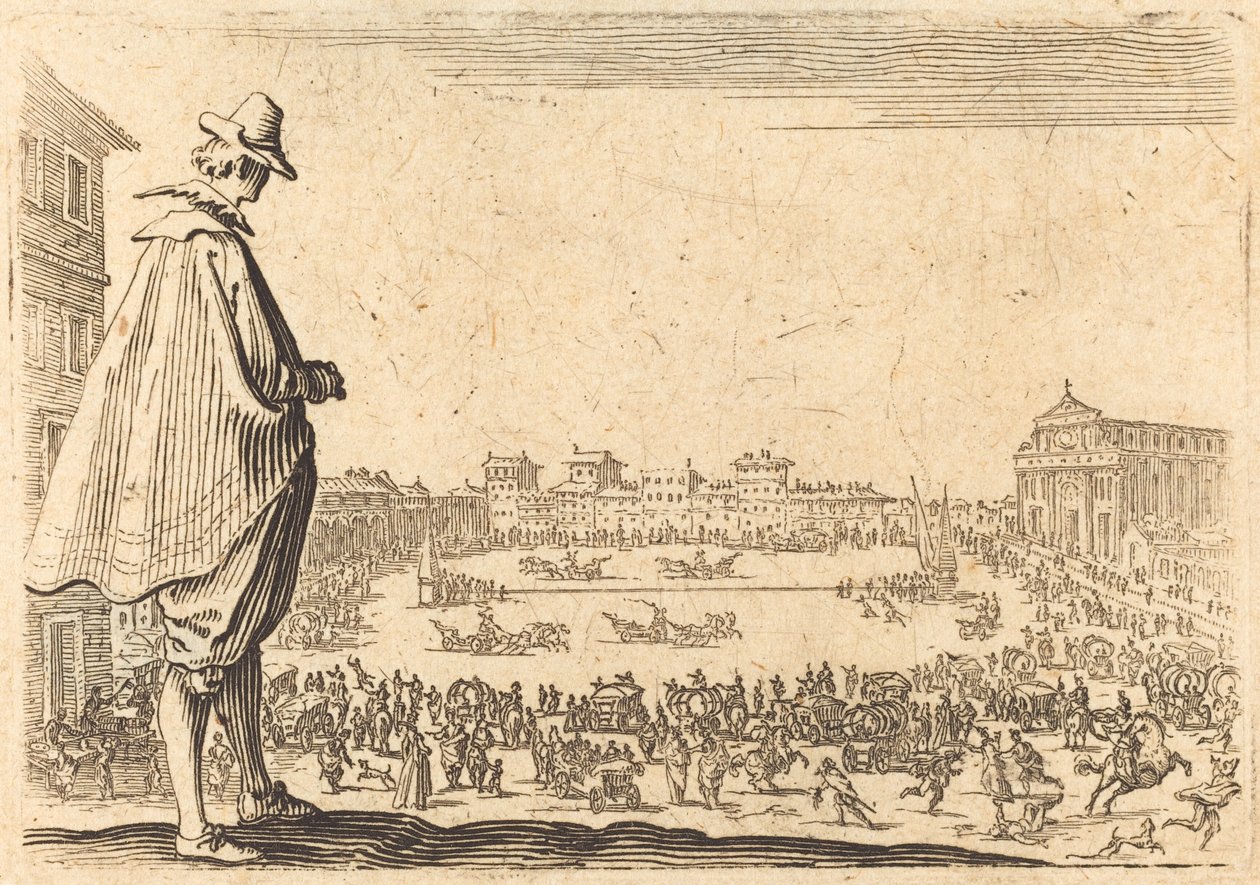 Piazza Santa Maria Novella, Florens, ca. 1622. av Jacques Callot