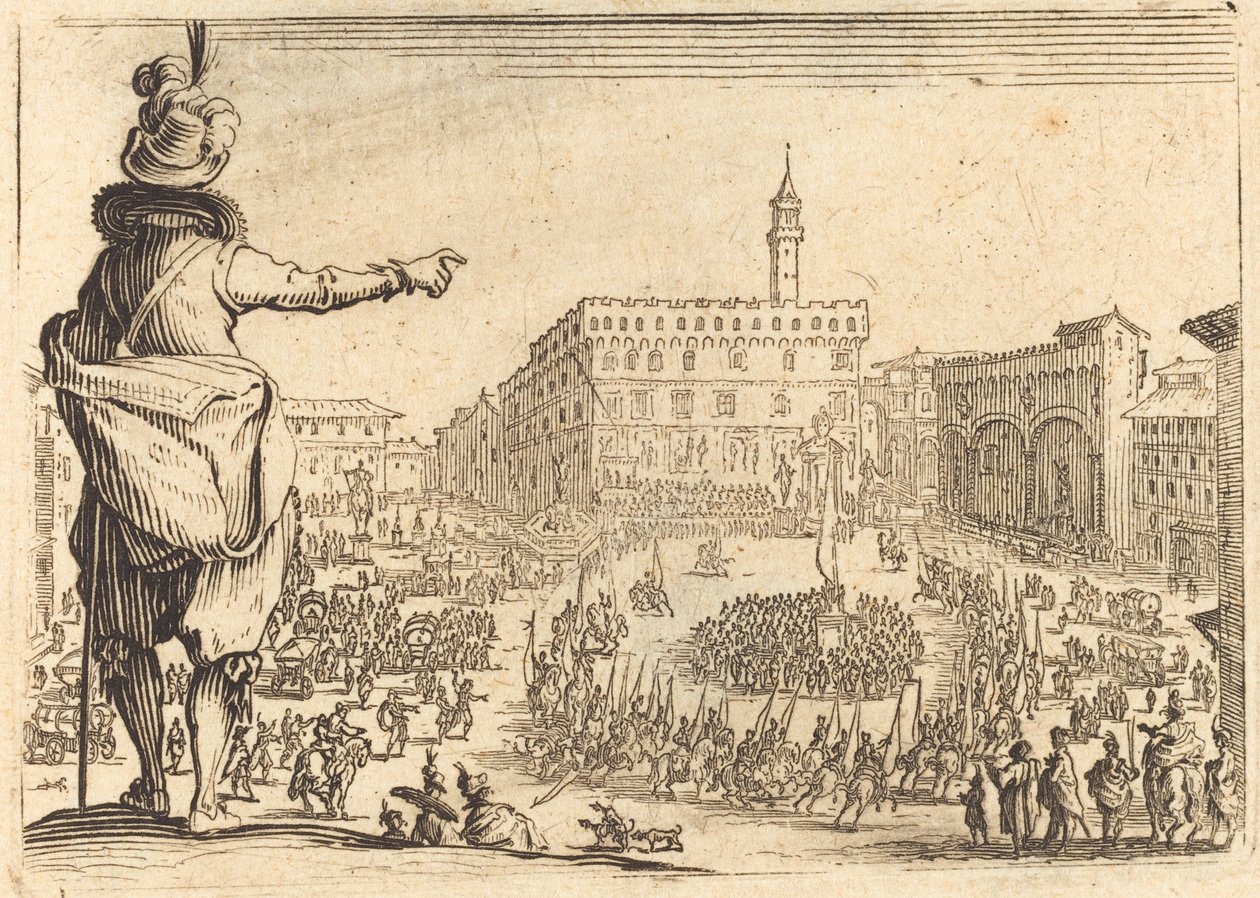 Piazza della Signoria, Florens av Jacques Callot