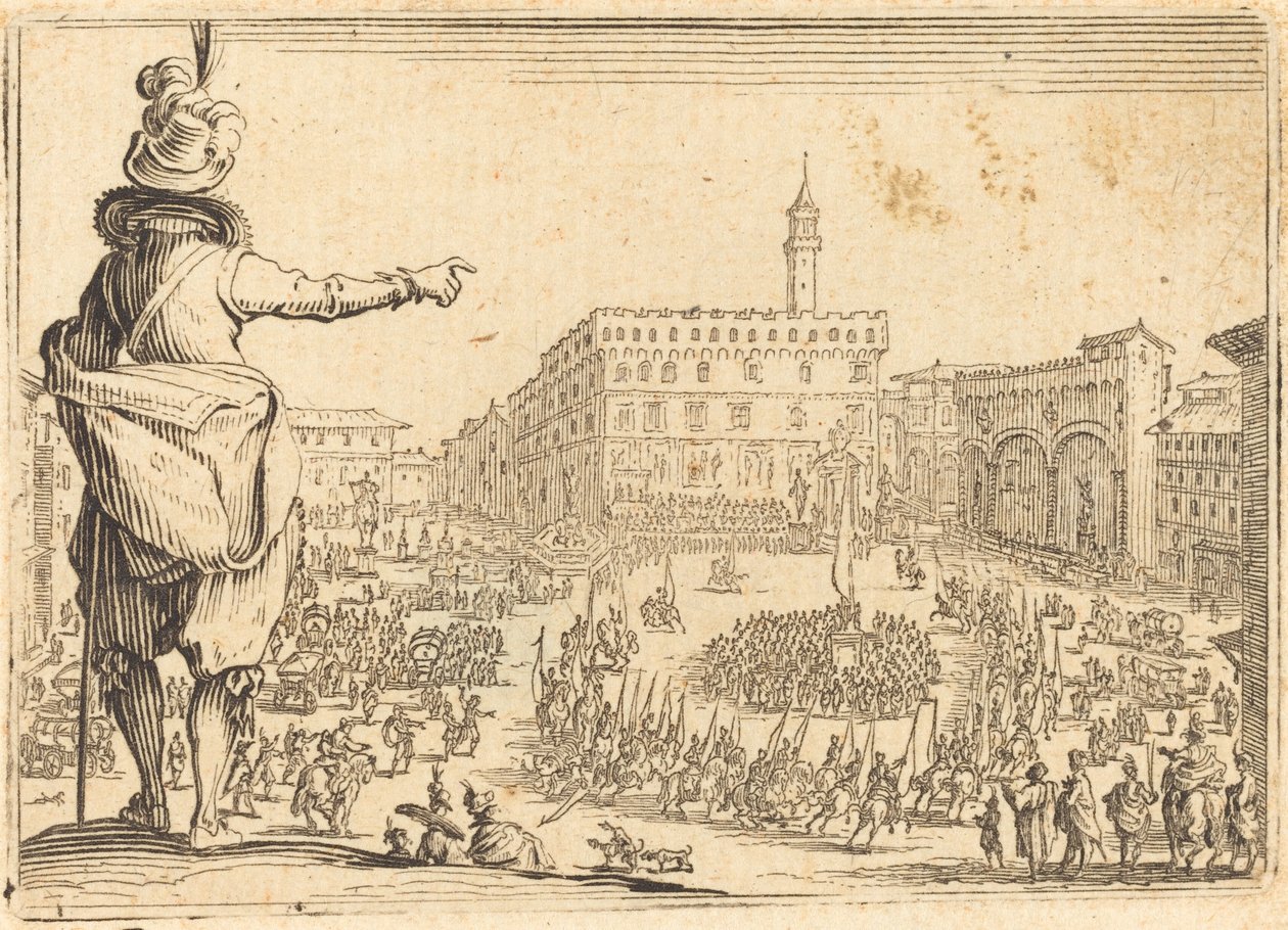 Piazza della Signoria, Florens av Jacques Callot