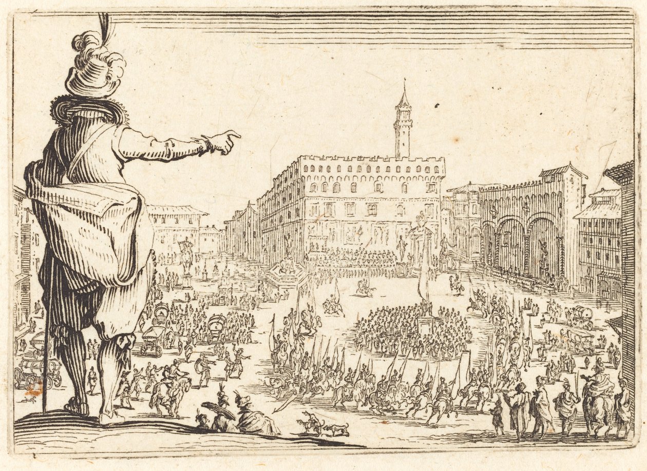 Piazza della Signoria, Florens av Jacques Callot