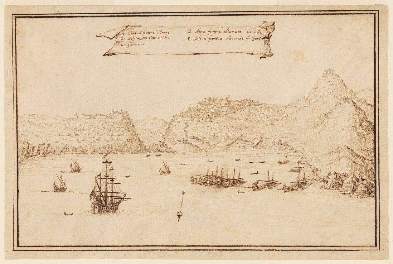 Planometrisk vy av Oran, Algeriet av Jacques Callot