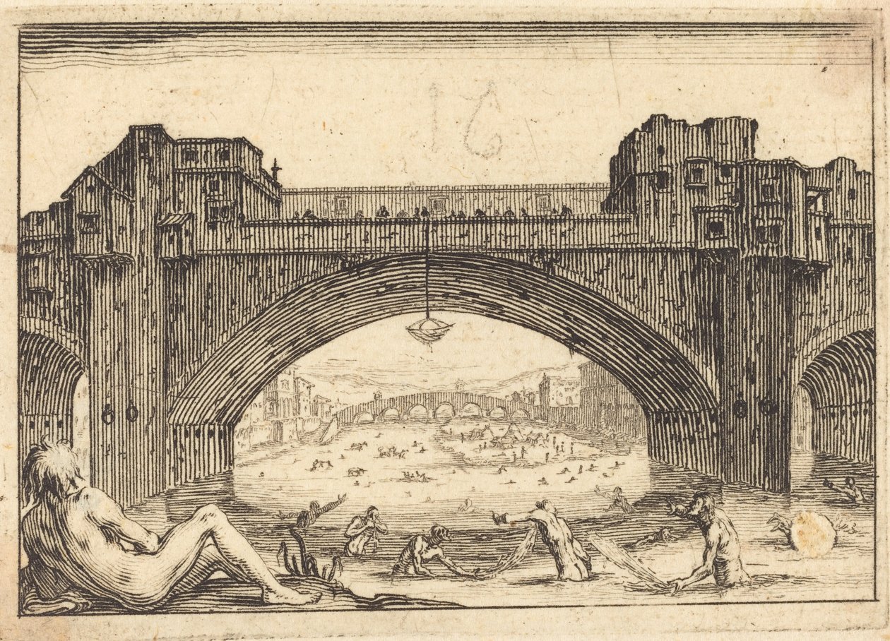 Ponte Vecchio, Florens av Jacques Callot
