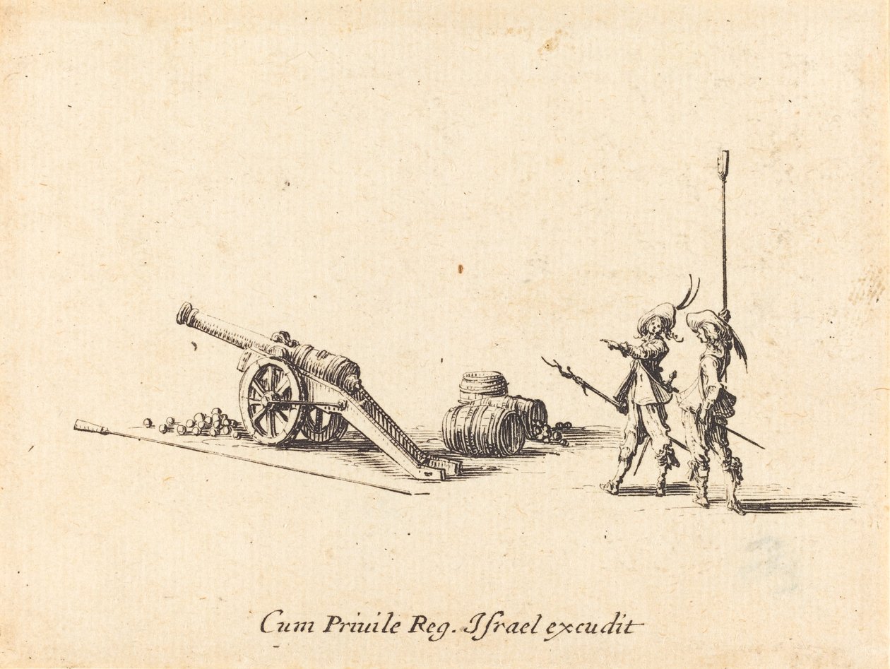 Förbereder att avfyra kanonen av Jacques Callot