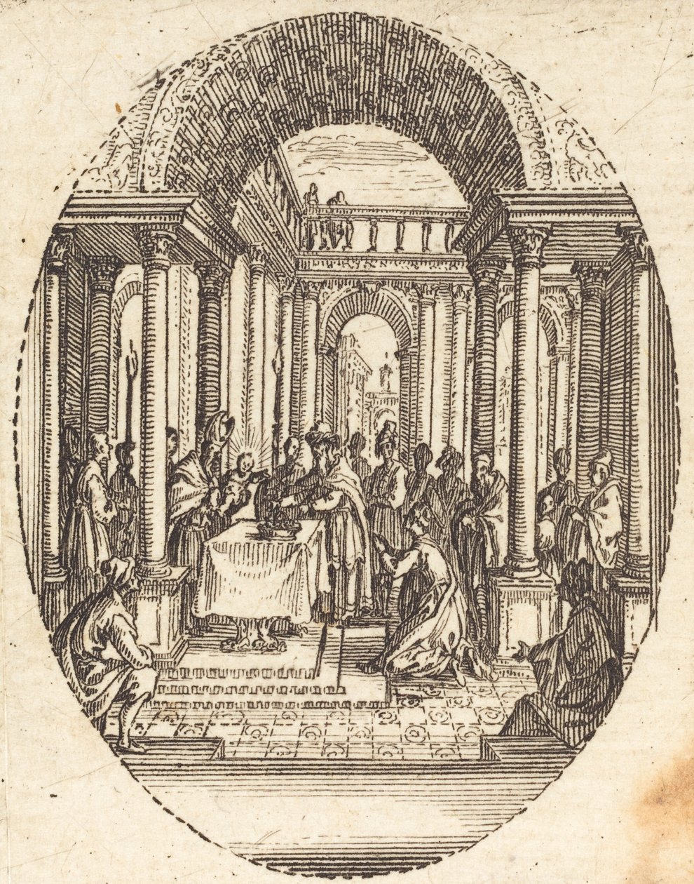Presentation i templet, ca. 1631. av Jacques Callot