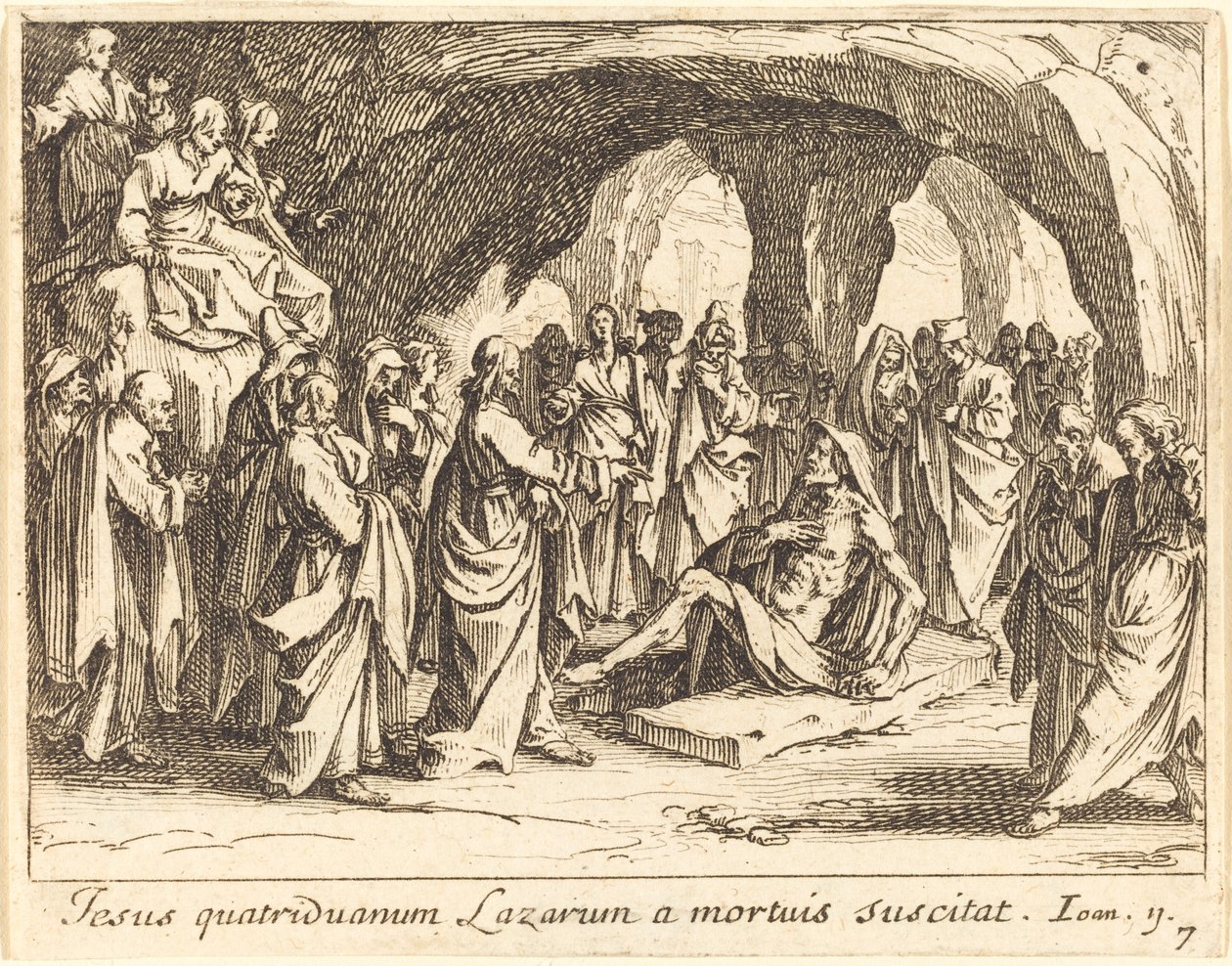 Uppfostran av Lazarus av Jacques Callot