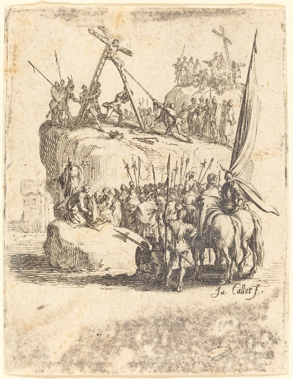 Korshöjningen, c. 16241625. av Jacques Callot